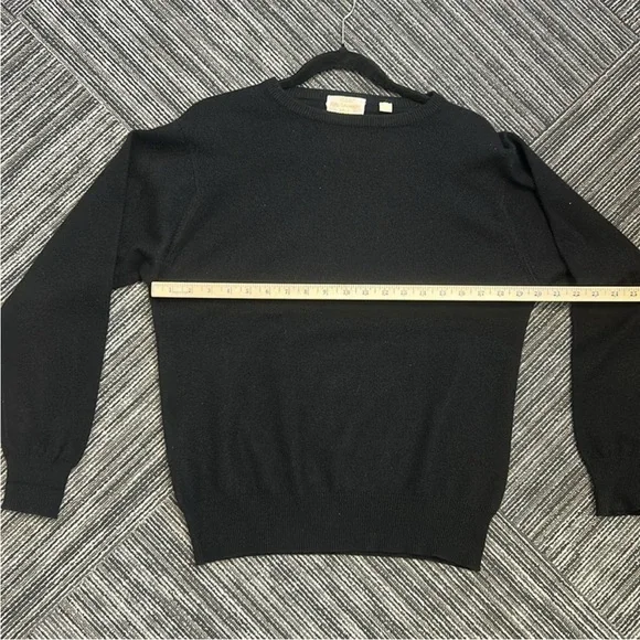 Pure Cashmere 2-Ply Women’s Black Neutral Pullover Sweater Size XL Luxury - Picture 2 of 6